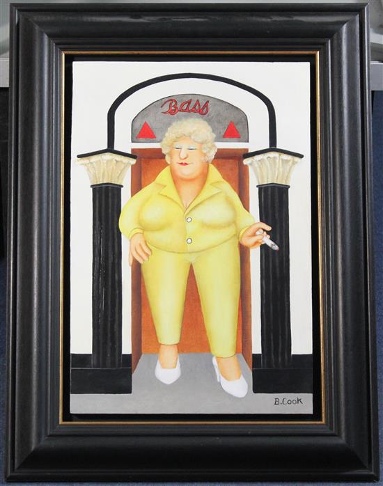 § Beryl Cook (1926-2008) The Landlady, 18 x 12in.